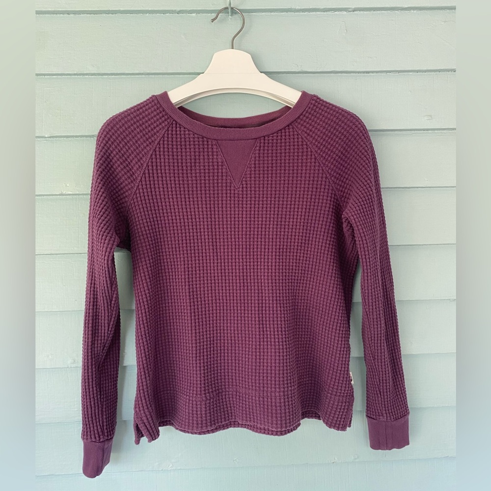 Northface Chabot Long-sleeve Crew Waffle Knit - Purple (Medium)